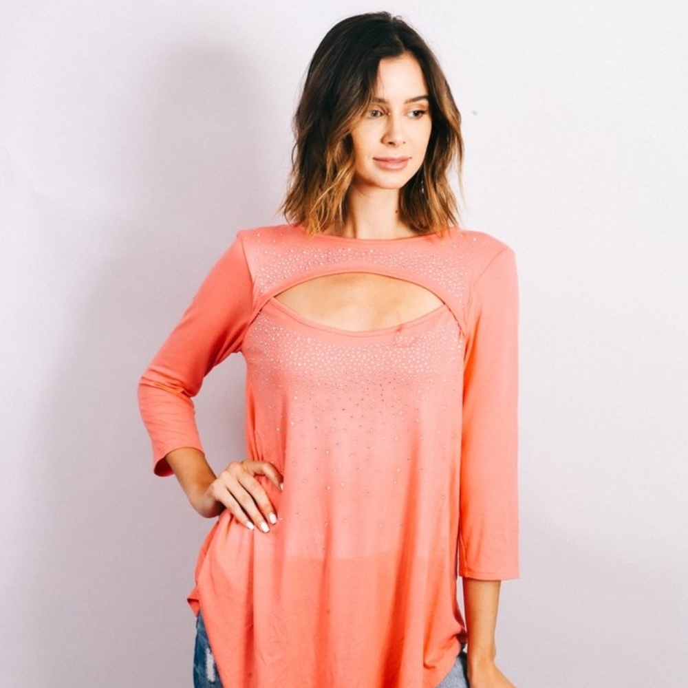 Bejeweled Open Chest Top